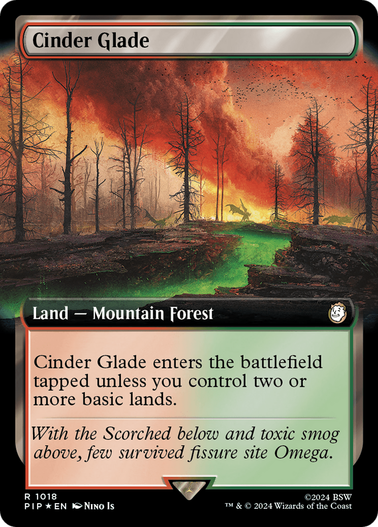 Cinder Glade (Extended Art) (Surge Foil) [Fallout] | Grognard Games