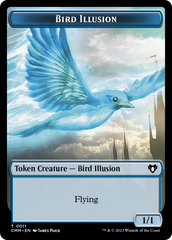 Bird // Bird Illusion Double-Sided Token [Commander Masters Tokens] | Grognard Games