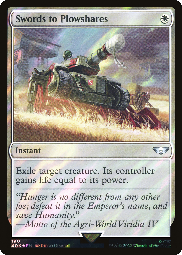 Swords to Plowshares (Surge Foil) [Universes Beyond: Warhammer 40,000] | Grognard Games