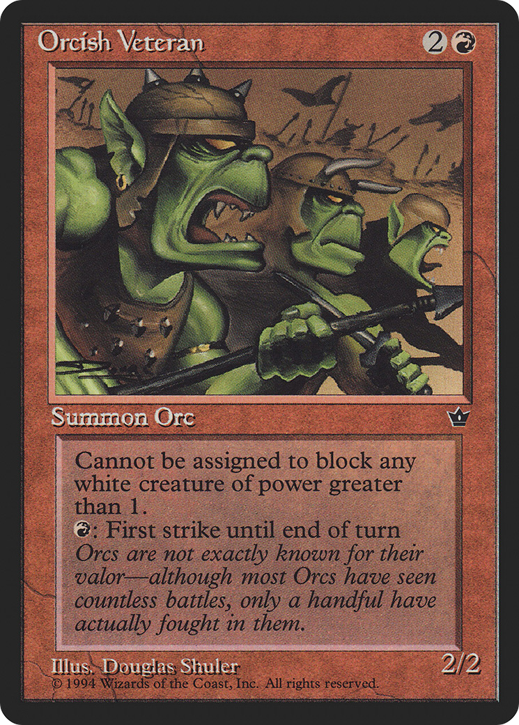 Orcish Veteran (Douglas Shuler) [Fallen Empires] | Grognard Games