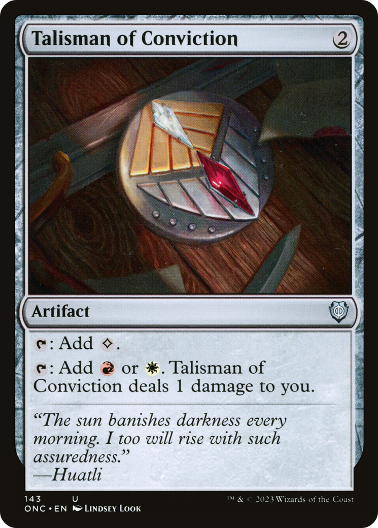 Talisman of Conviction [Phyrexia: All Will Be One Commander] | Grognard Games