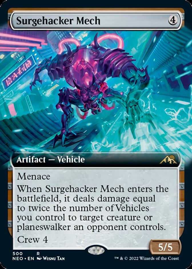 Surgehacker Mech (Extended Art) [Kamigawa: Neon Dynasty] | Grognard Games