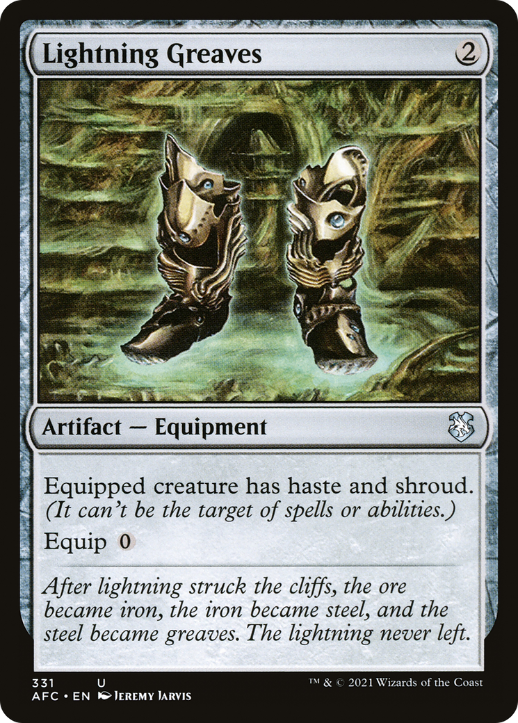 Lightning Greaves [Dungeons & Dragons: Adventures in the Forgotten Realms Commander] | Grognard Games