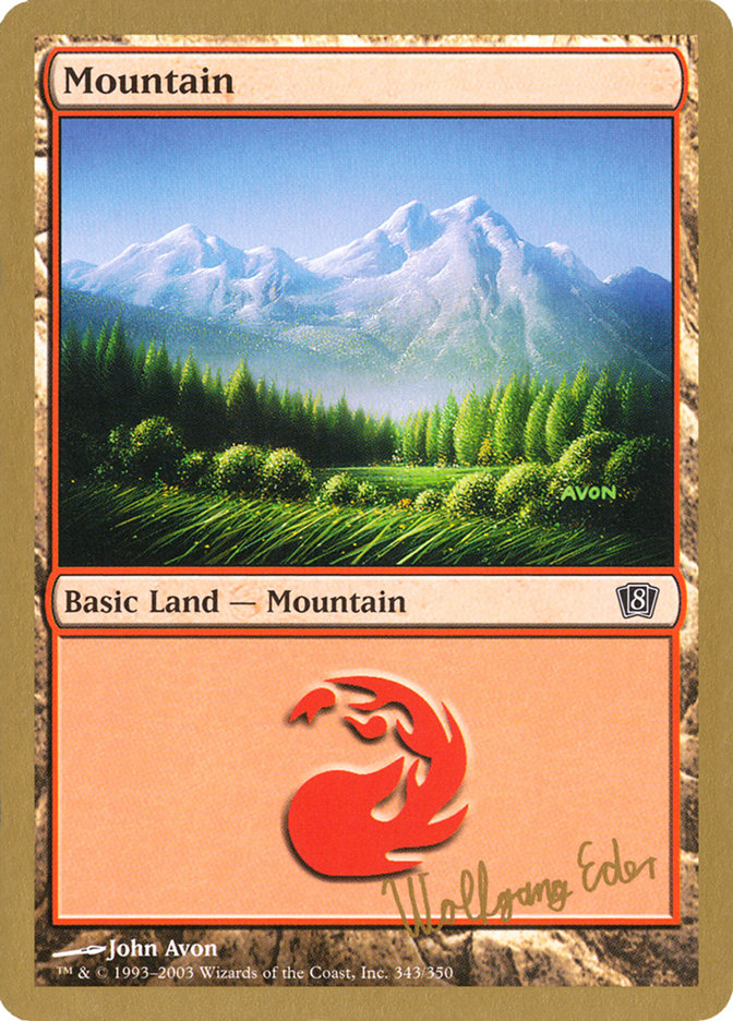 Mountain (we343) (Wolfgang Eder) [World Championship Decks 2003] | Grognard Games