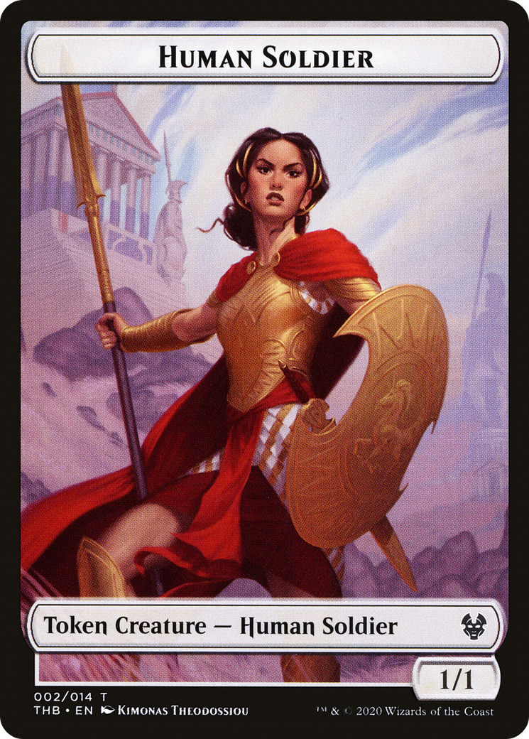Human Soldier (THB-002) - Theros Beyond Death Tokens Foil | Grognard Games