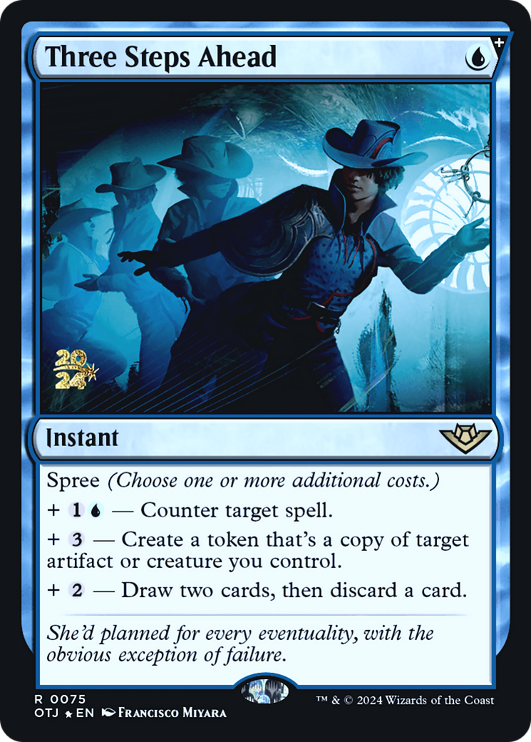 Three Steps Ahead [Outlaws of Thunder Junction Prerelease Promos] | Grognard Games