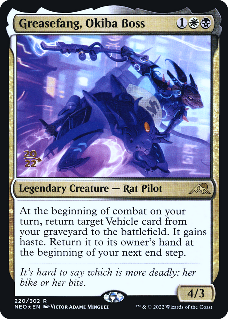 Greasefang, Okiba Boss [Kamigawa: Neon Dynasty Prerelease Promos] | Grognard Games