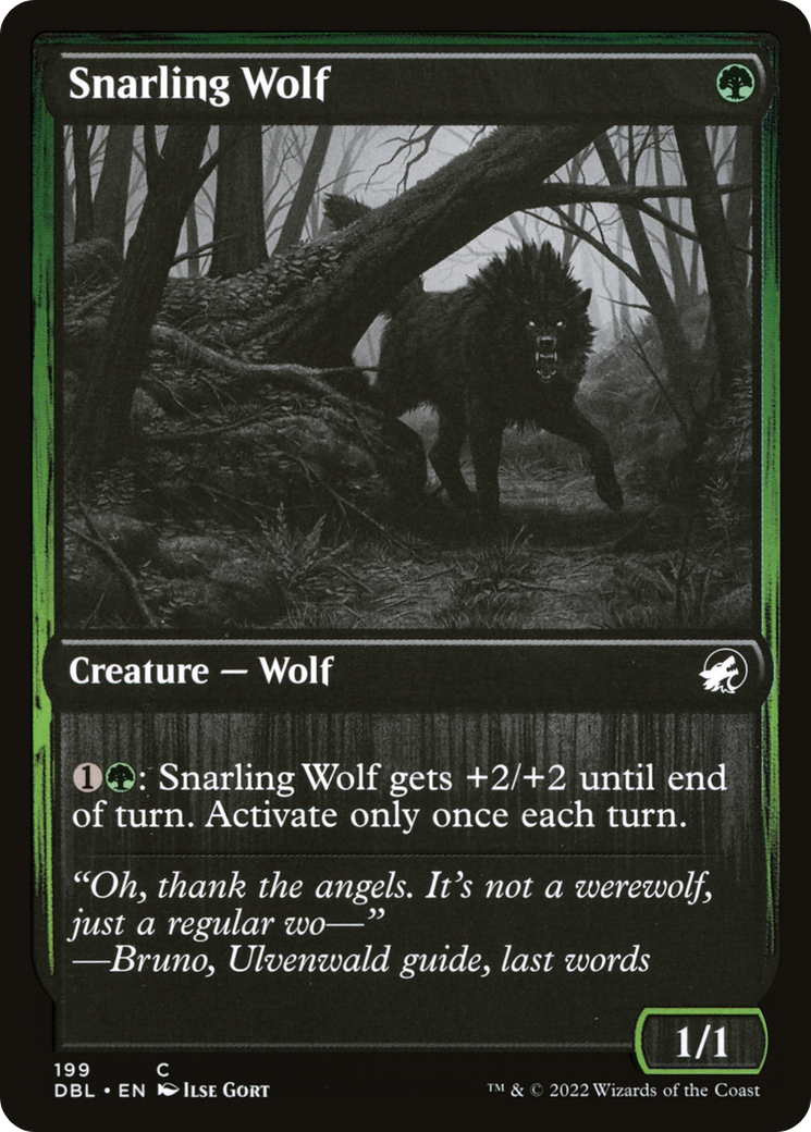 Snarling Wolf (199) [Innistrad: Double Feature] | Grognard Games