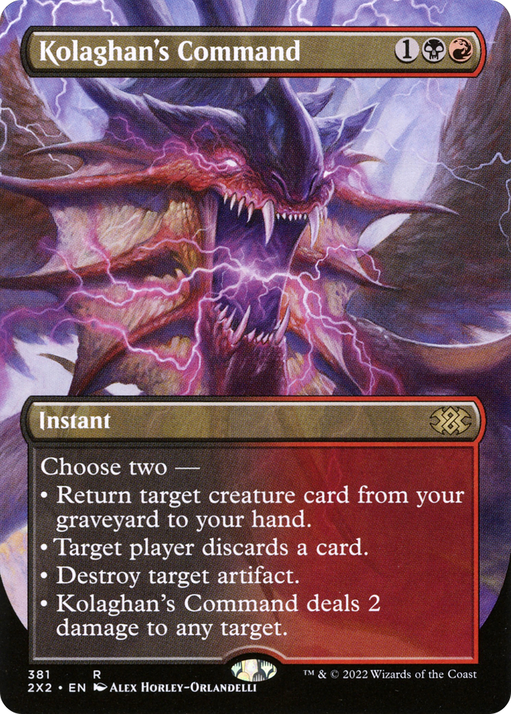 Kolaghan's Command (Borderless Alternate Art) [Double Masters 2022] | Grognard Games