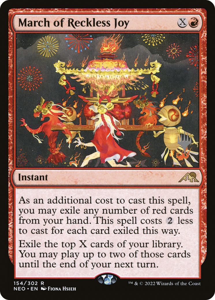March of Reckless Joy (Promo Pack) [Kamigawa: Neon Dynasty Promos] | Grognard Games