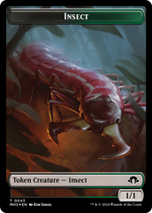 Insect (0043) (Ripple Foil) // Zombie Double-Sided Token [Modern Horizons 3 Tokens] | Grognard Games