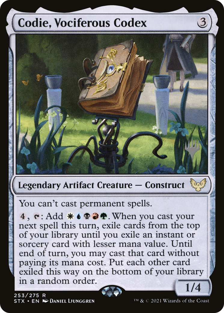 Codie, Vociferous Codex (Promo Pack) [Strixhaven: School of Mages Promos] | Grognard Games