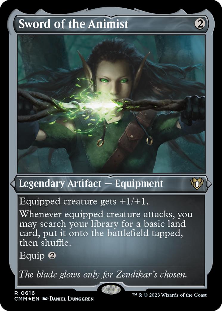 Sword of the Animist (Foil Etched) [Commander Masters] | Grognard Games