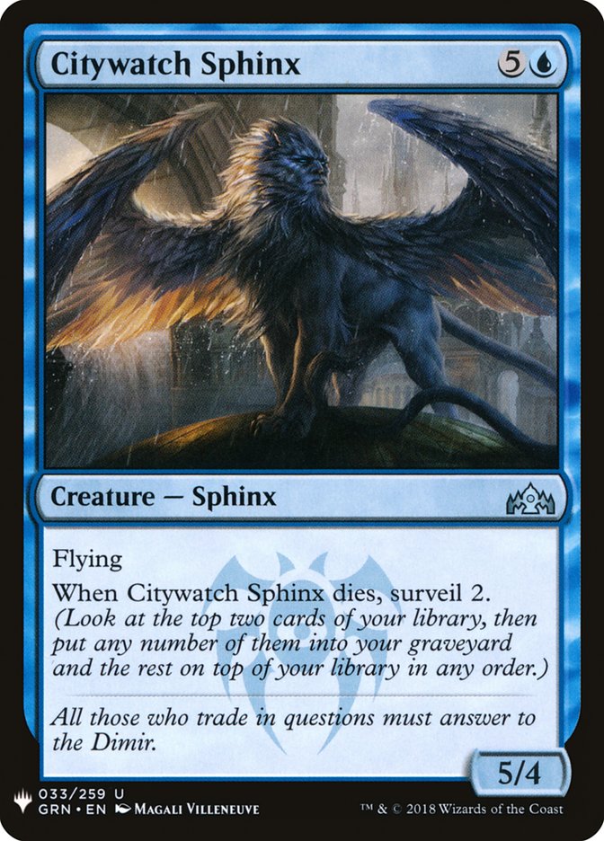 Citywatch Sphinx [Mystery Booster] | Grognard Games