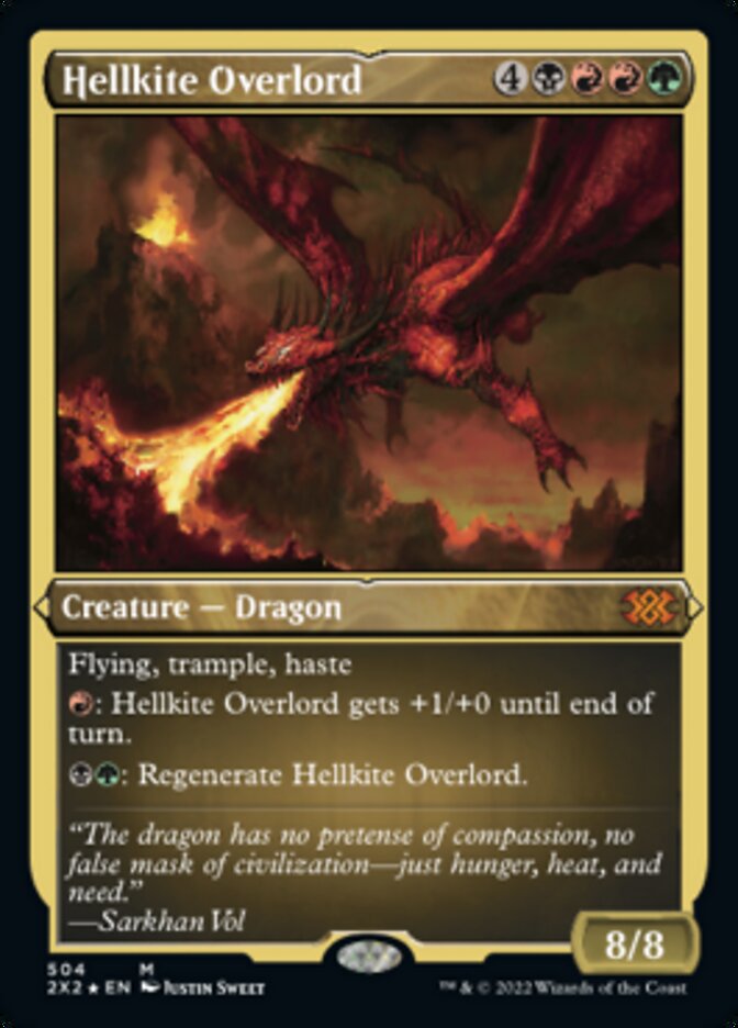 Hellkite Overlord (Foil Etched) [Double Masters 2022] | Grognard Games