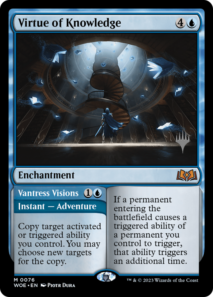 Virtue of Knowledge // Vantress Visions (PPWOE-076) - Wilds of Eldraine Promos | Grognard Games