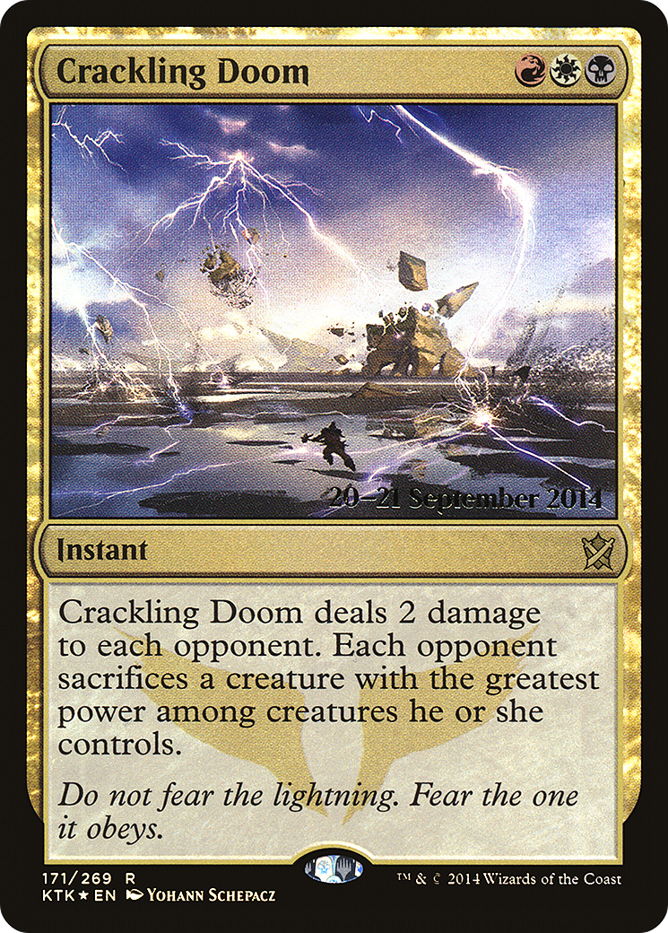 Crackling Doom  [Khans of Tarkir Prerelease Promos] | Grognard Games