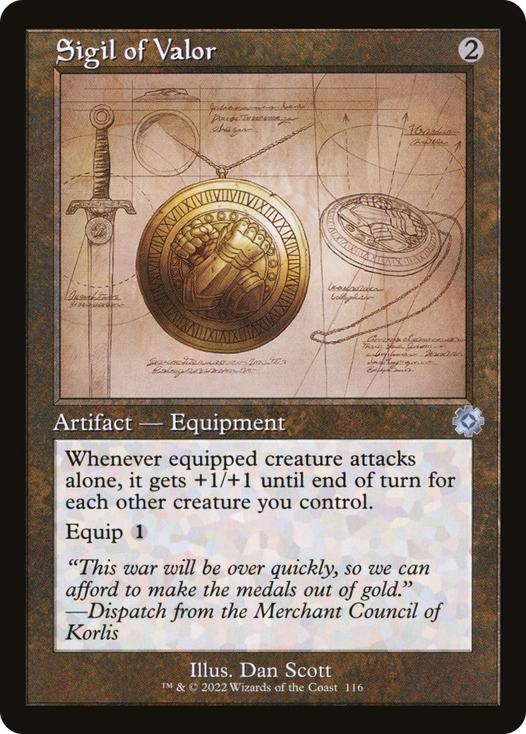 Sigil of Valor (Retro Schematic) [The Brothers' War Retro Artifacts] | Grognard Games