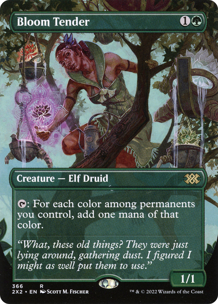 Bloom Tender (Borderless Alternate Art) [Double Masters 2022] | Grognard Games