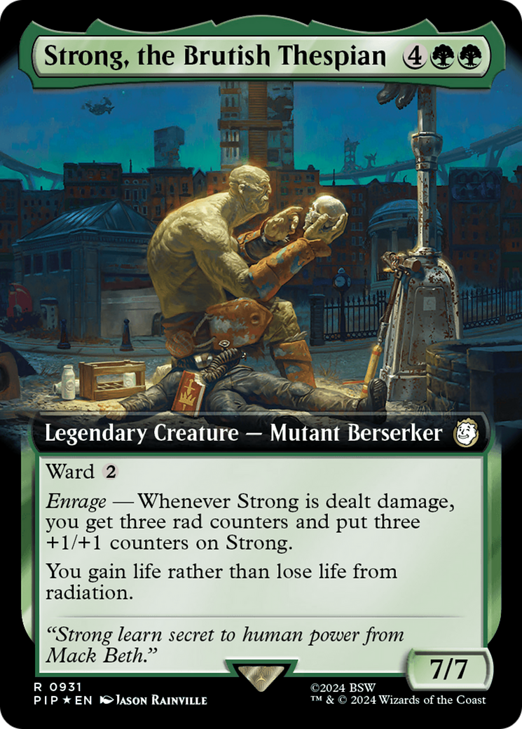 Strong, the Brutish Thespian (Extended Art) (Surge Foil) [Fallout] | Grognard Games