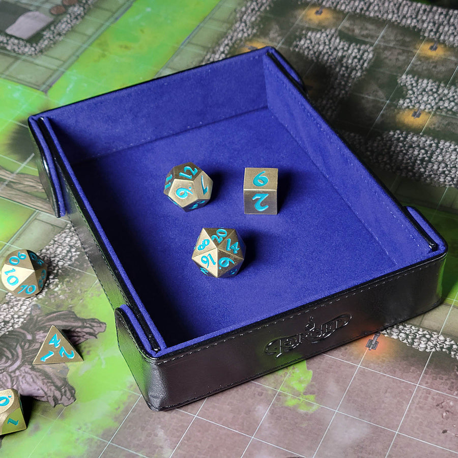 Forged Gaming  Compact Magnetic Dice Tray - Blue | Grognard Games