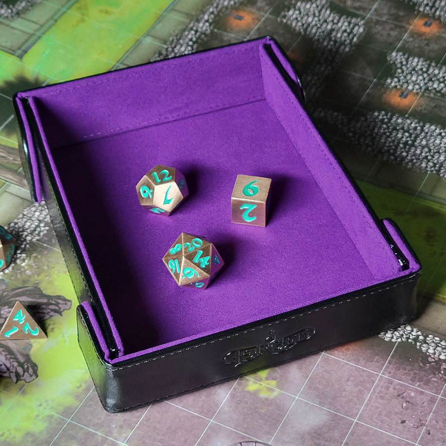 Forged Gaming  Compact Magnetic Dice Tray - Purple | Grognard Games