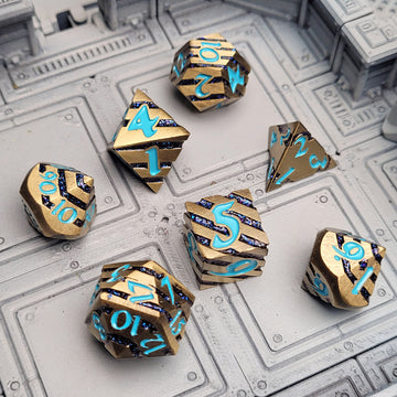 Forged Gaming Banded Inkubus Metal RPG Dice Set of 7 | Grognard Games