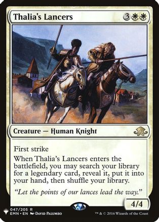 Thalia's Lancers (LIST-047/205) - The List Reprints | Grognard Games