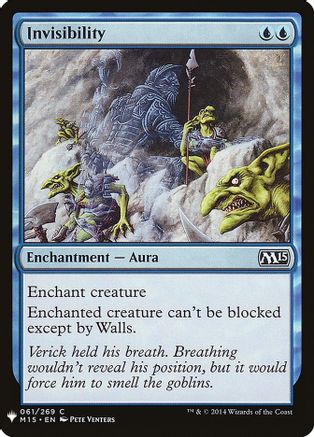 Invisibility (LIST-061) - The List Reprints | Grognard Games
