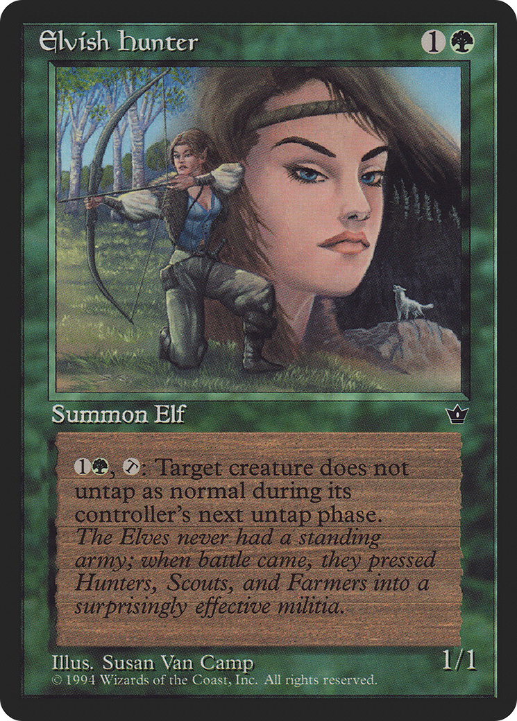Elvish Hunter (Susan Van Camp) [Fallen Empires] | Grognard Games