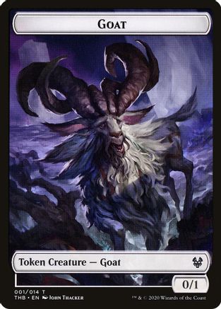 Goat // Human Soldier Double-Sided Token (THB-1 // 2) - Theros Beyond Death Tokens Foil | Grognard Games