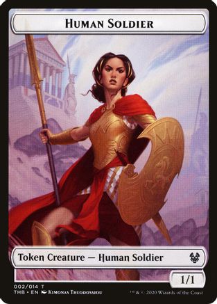 Human Soldier // Elemental Double-Sided Token (THB-2 // 8) - Theros Beyond Death Tokens Foil | Grognard Games