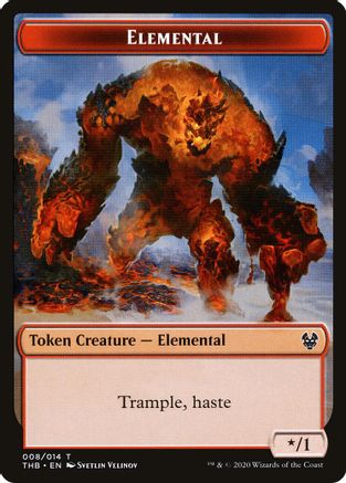 Elemental // Satyr Double-Sided Token (THB-8 // 9) - Theros Beyond Death Tokens Foil | Grognard Games