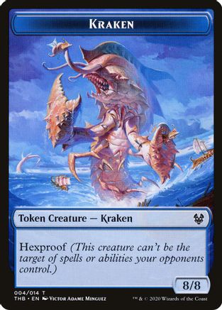 Kraken // Satyr Double-Sided Token (THB-4 // 9) - Theros Beyond Death Tokens Foil | Grognard Games