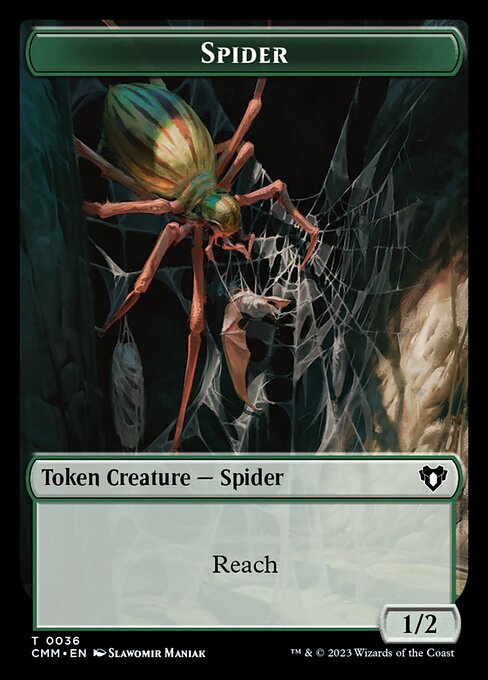 Elemental (0024) // Spider Double-Sided Token [Commander Masters Tokens] | Grognard Games