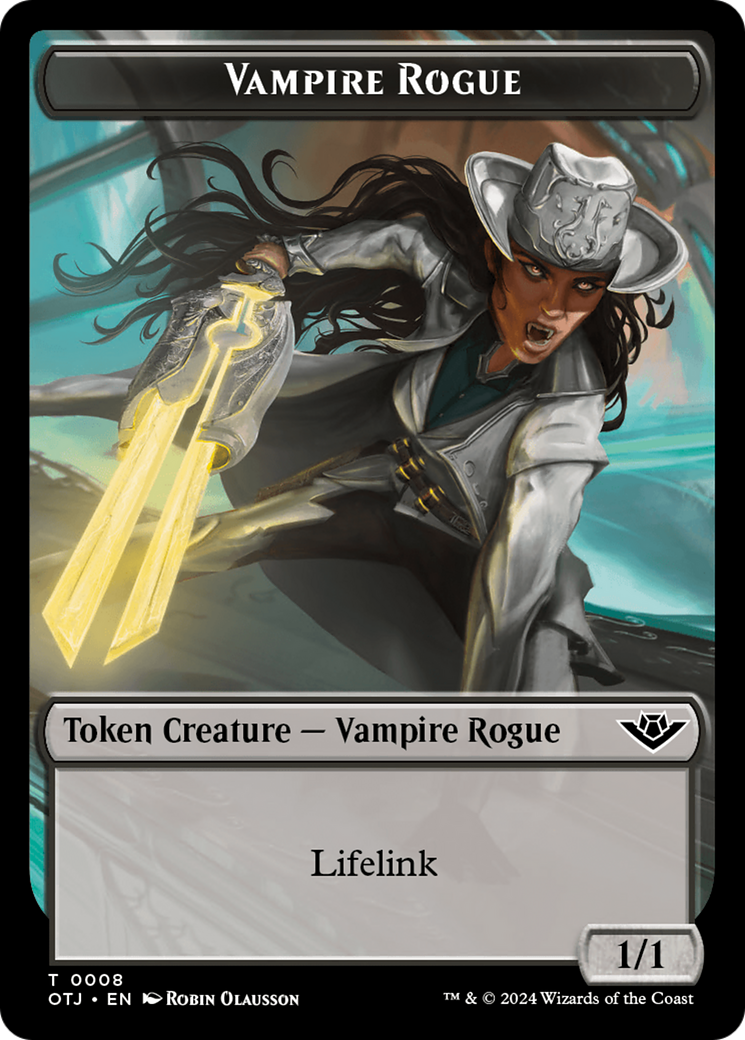 Vampire Rogue // Plot Double-Sided Token [Outlaws of Thunder Junction Tokens] | Grognard Games