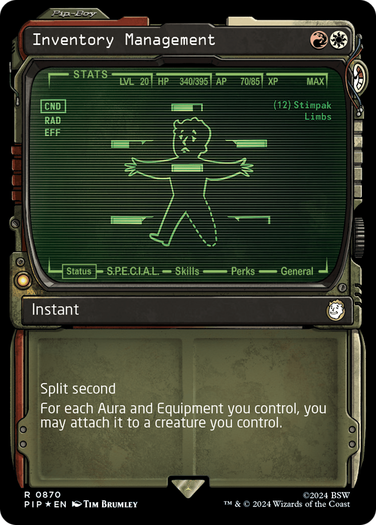 Inventory Management (Showcase) (Surge Foil) [Fallout] | Grognard Games