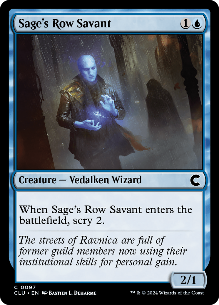 Sage's Row Savant [Ravnica: Clue Edition] | Grognard Games