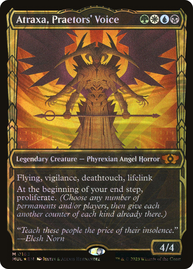 Atraxa, Praetors' Voice (Halo Foil) [Multiverse Legends] | Grognard Games