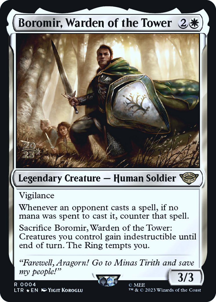 Boromir, Warden of the Tower [The Lord of the Rings: Tales of Middle-Earth Prerelease Promos] | Grognard Games