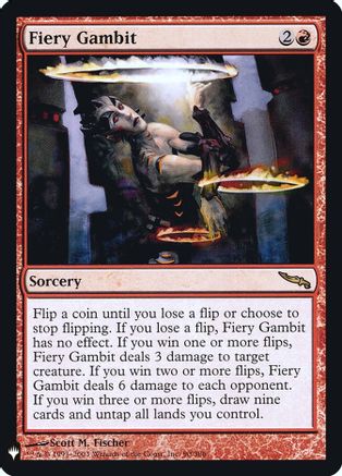 Fiery Gambit (LIST-090) - The List Reprints Foil | Grognard Games