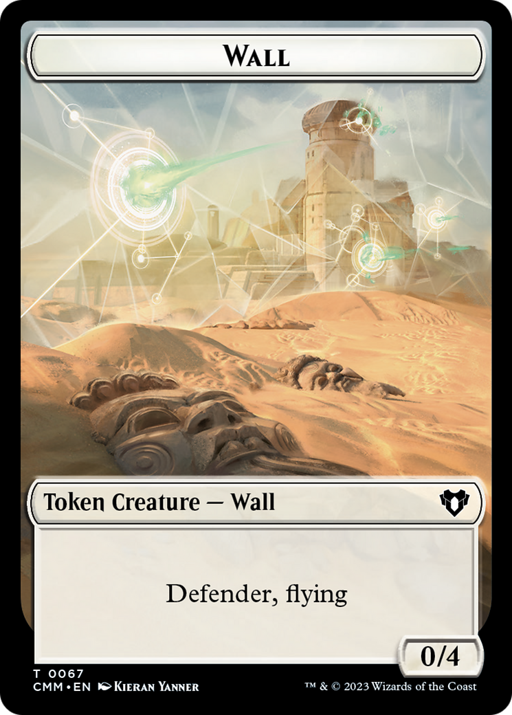 Wall // Kor Ally Double-Sided Token [Commander Masters Tokens] | Grognard Games