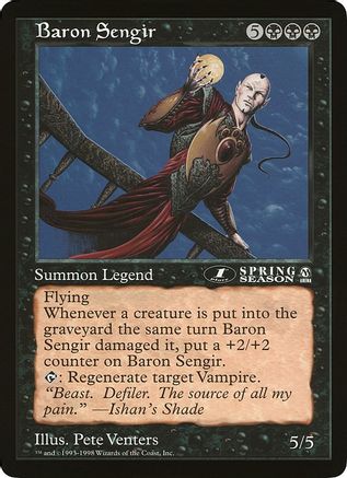 Baron Sengir (1st place) (Arena League) (OVER-) - Oversize Cards Foil | Grognard Games