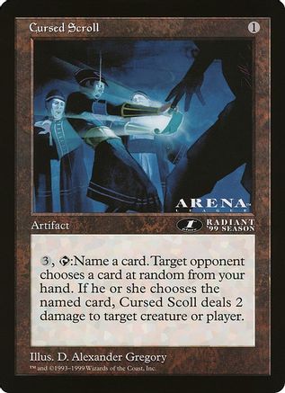 Cursed Scroll (1st Place) (Arena League) (OVER-) - Oversize Cards | Grognard Games