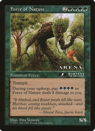 Force of Nature (1st Place) (Arena League) (OVER-) - Oversize Cards | Grognard Games