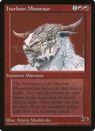 Hurloon Minotaur (Wizards of the Coast Caravan Tours) (OVER-) - Oversize Cards | Grognard Games