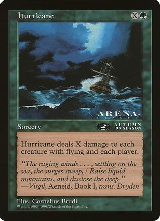 Hurricane (2nd Place) (Arena League) (OVER-) - Oversize Cards | Grognard Games