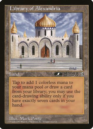 Library of Alexandria (1st Place) (Arena League) (OVER-) - Oversize Cards | Grognard Games