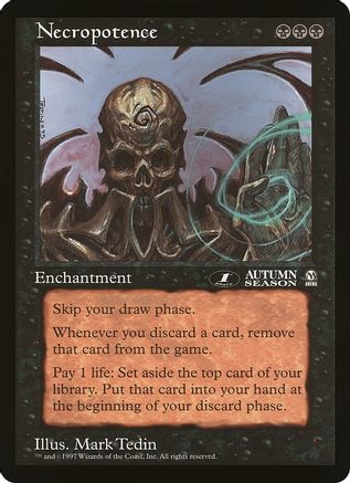 Necropotence (1st Place) (Arena League) (OVER-) - Oversize Cards | Grognard Games