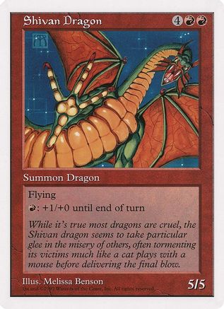 Shivan Dragon (The Duelist Magazine) (OVER-) - Oversize Cards | Grognard Games